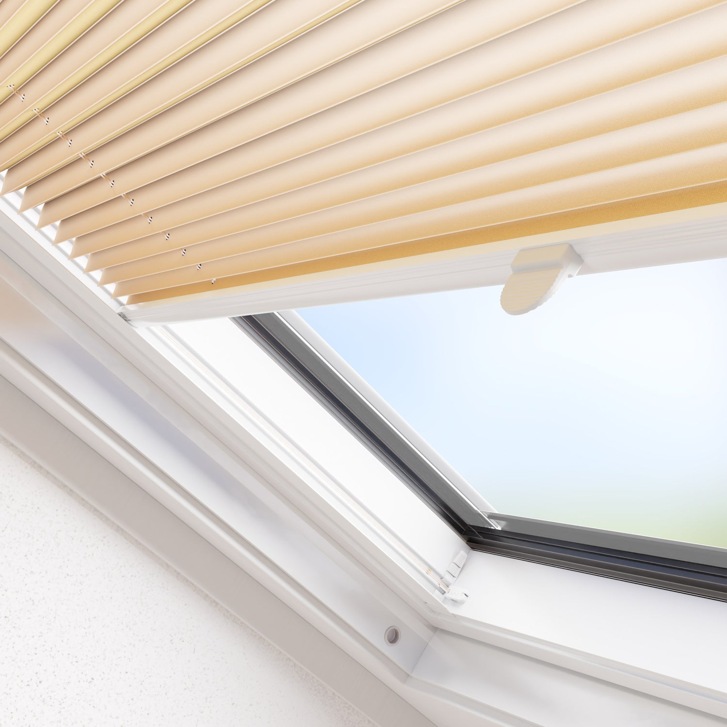 Räumliche Darstellung des Dachfenster-Plissees