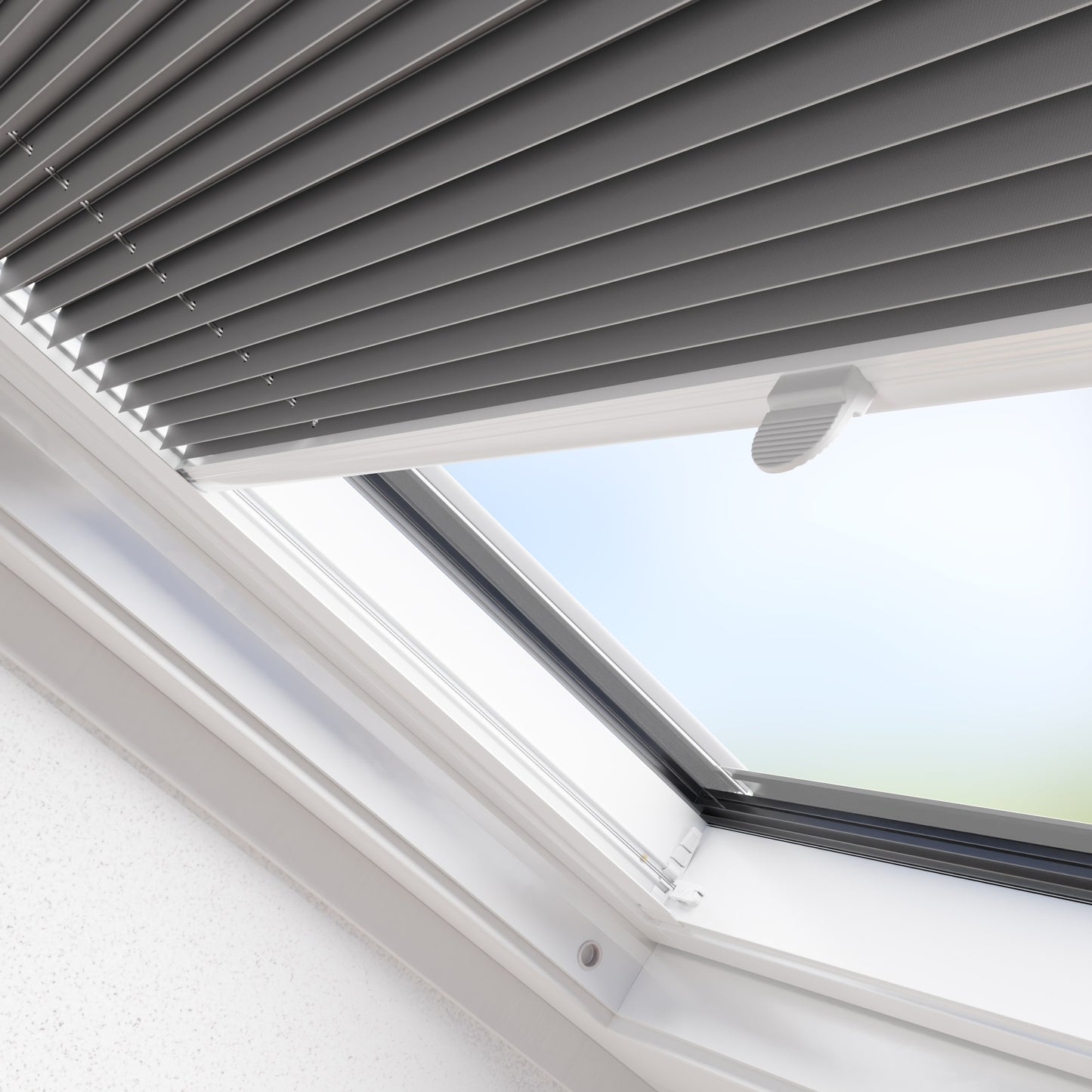 Räumliche Darstellung des Dachfenster-Plissees