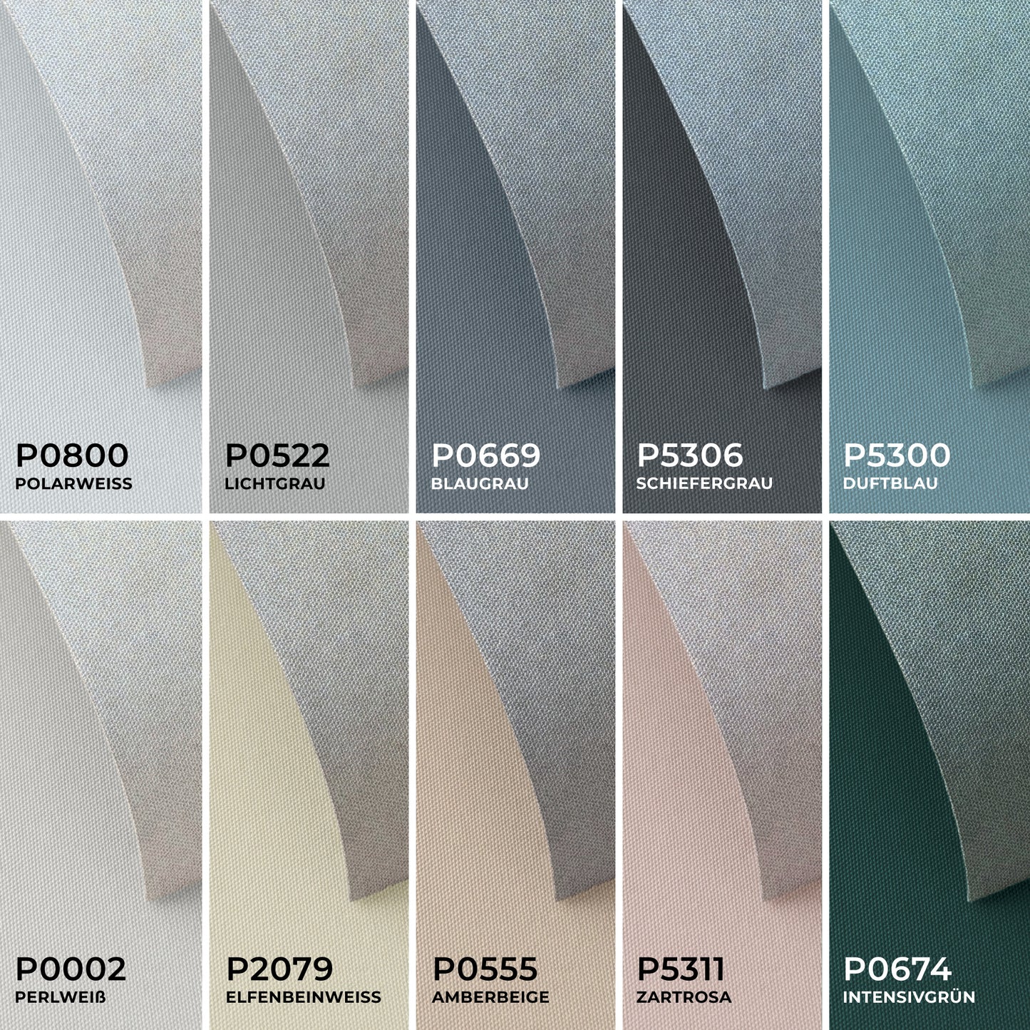 Stoffmuster Hitzeschutz-Rollo-Material
