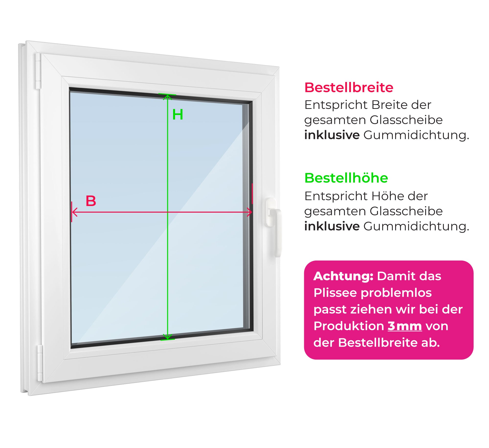 Messen für Montage in der Glasleiste