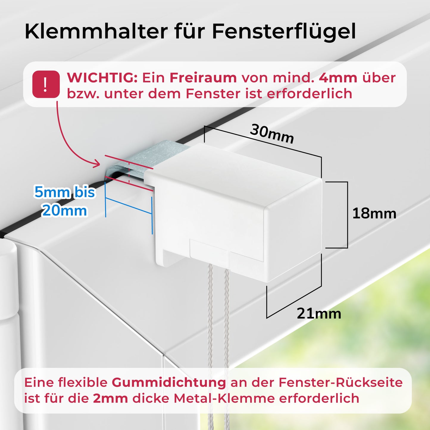 4x-Set Platzsparender Metall-Klemmfix-Halter Standard