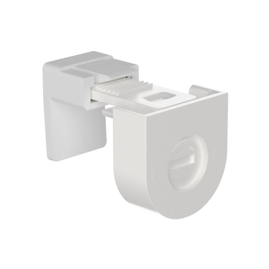 Kunststoff-Klemmhalter Weiß